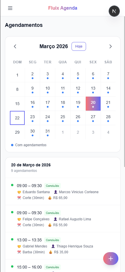 Fluix Agenda no celular